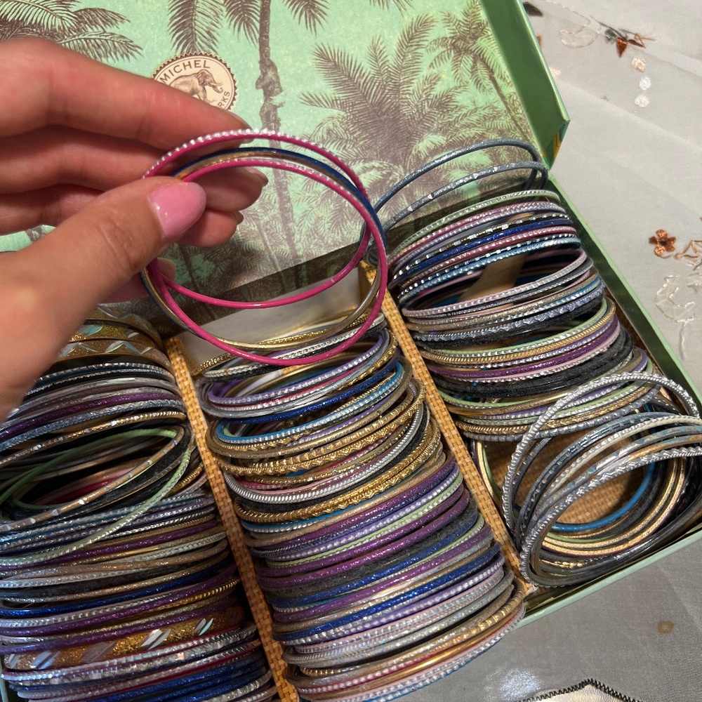 Bangles bracelets round colourful